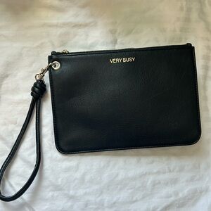 NWOT LOFT Black Wristlet, Very Busy